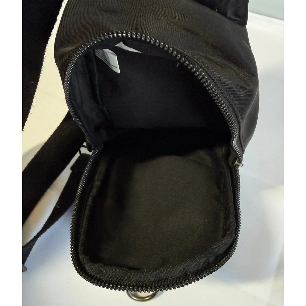 Maurices Black Sling Bag Nylon Crossbody Backpack Travel Chest Pack Adjustable